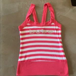Juniors Bebe raceback tank top